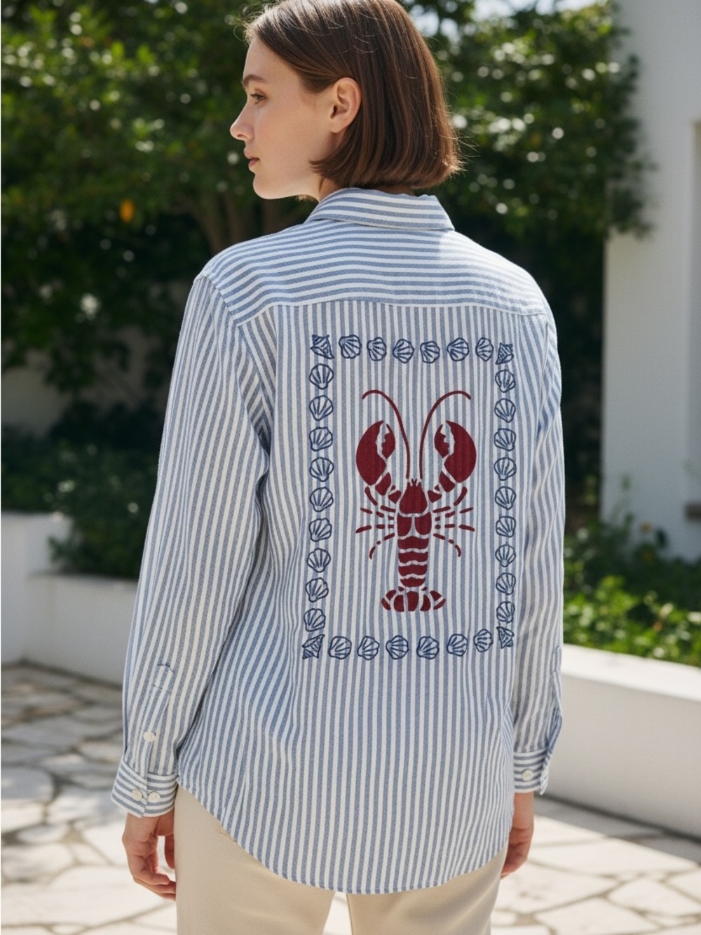 Vintage Havana Lucky Catch Lobster Button Down Shirt NWT Size Small
